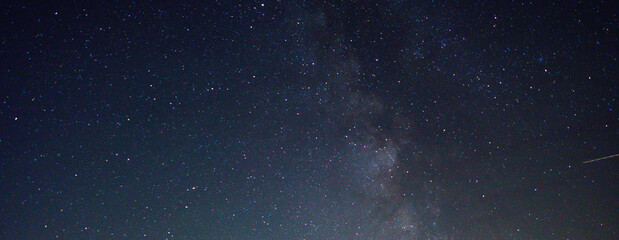 panorama falling stars loop in the night