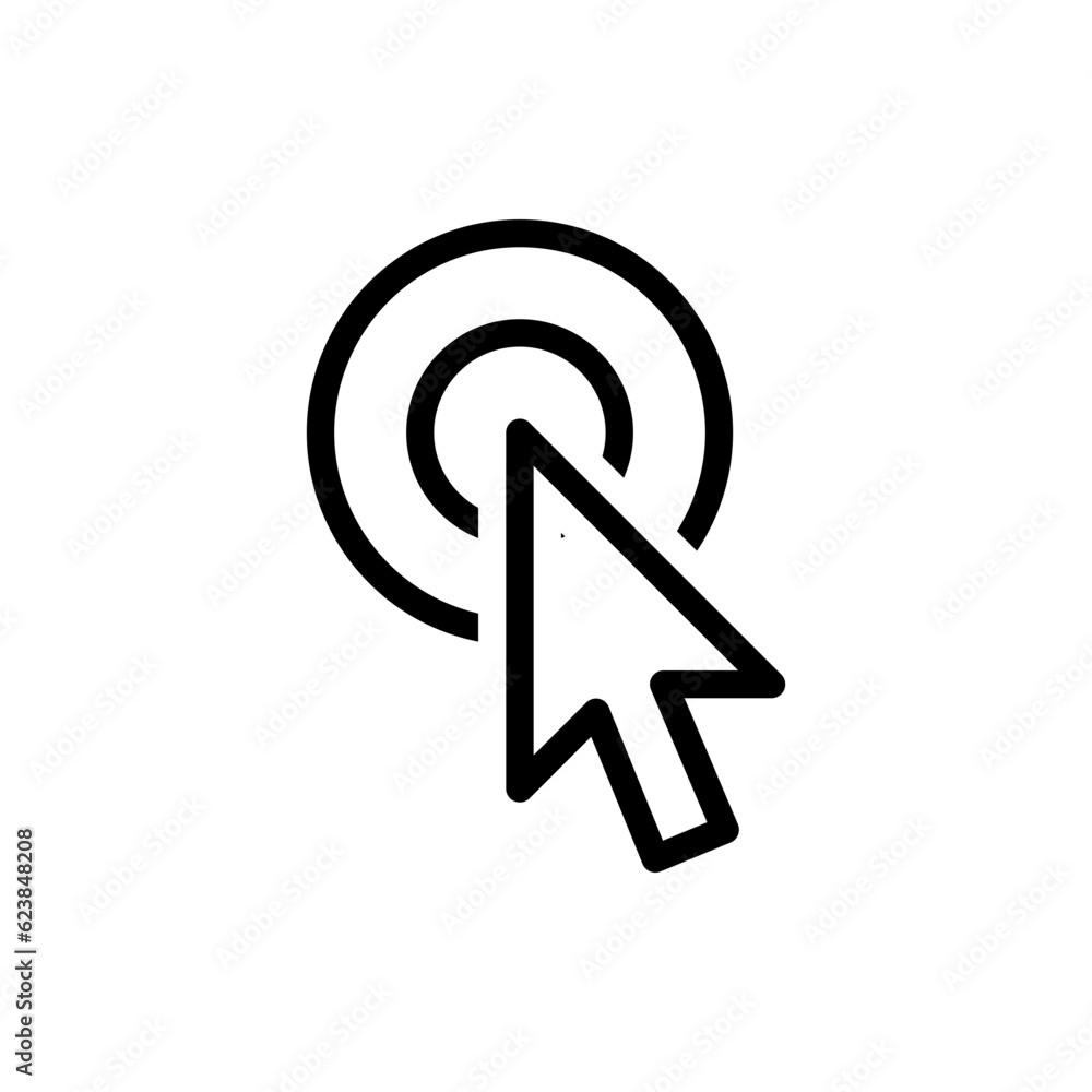 Fototapete mouse cursor click icon, computer clicking arrow - Mouse arrow pointer icon symbol	
