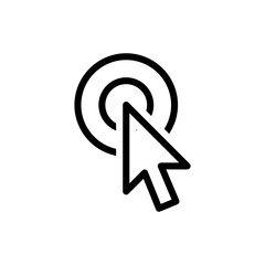 mouse cursor click icon, computer clicking arrow - Mouse arrow pointer icon symbol	
