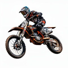 Obraz na płótnie Canvas motocross rider in action