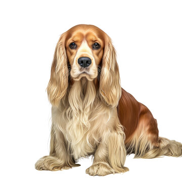 Cocker Spaniel Dog isolated on a trasparent background