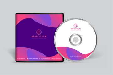 Gradient golden luxury horizontal CD cover template