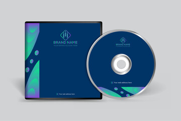 Gradient golden luxury horizontal CD cover template