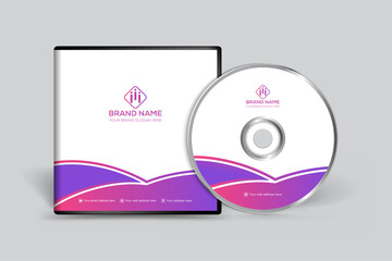 Gradient golden luxury horizontal CD cover template