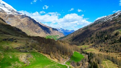Naklejka premium Lazins Valley - South Tyrol - Italy - Flight with the drone over the beautiful valley