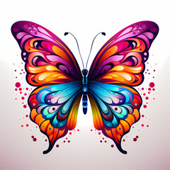 Obraz na płótnie Canvas Butterfly from top view