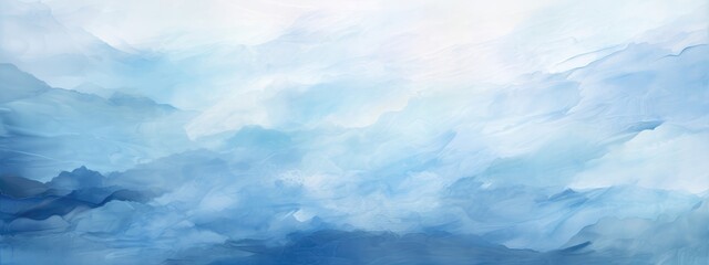 Obraz na płótnie Canvas Vibrant brushstrokes in varying shades of blue create an ethereal watercolor background. Generative AI