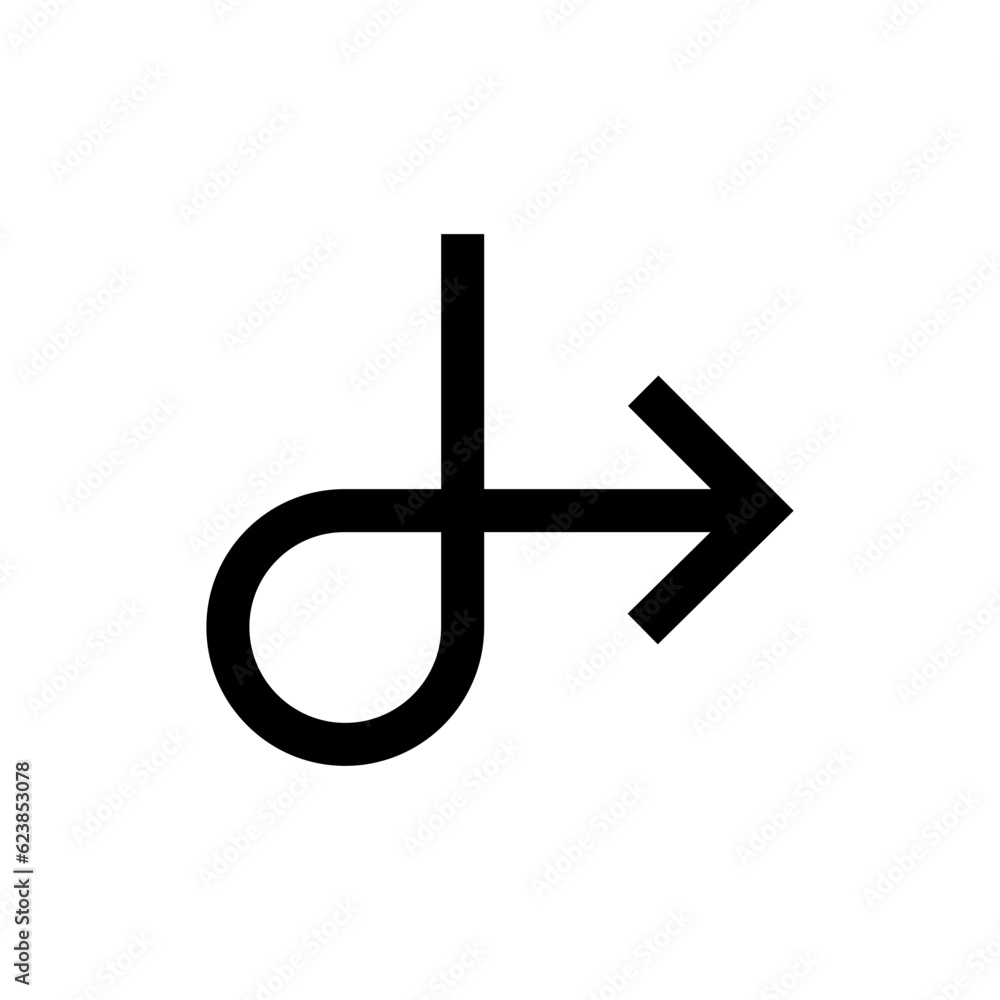 Aufkleber return icon redo arrow turn right symbols direction icons
