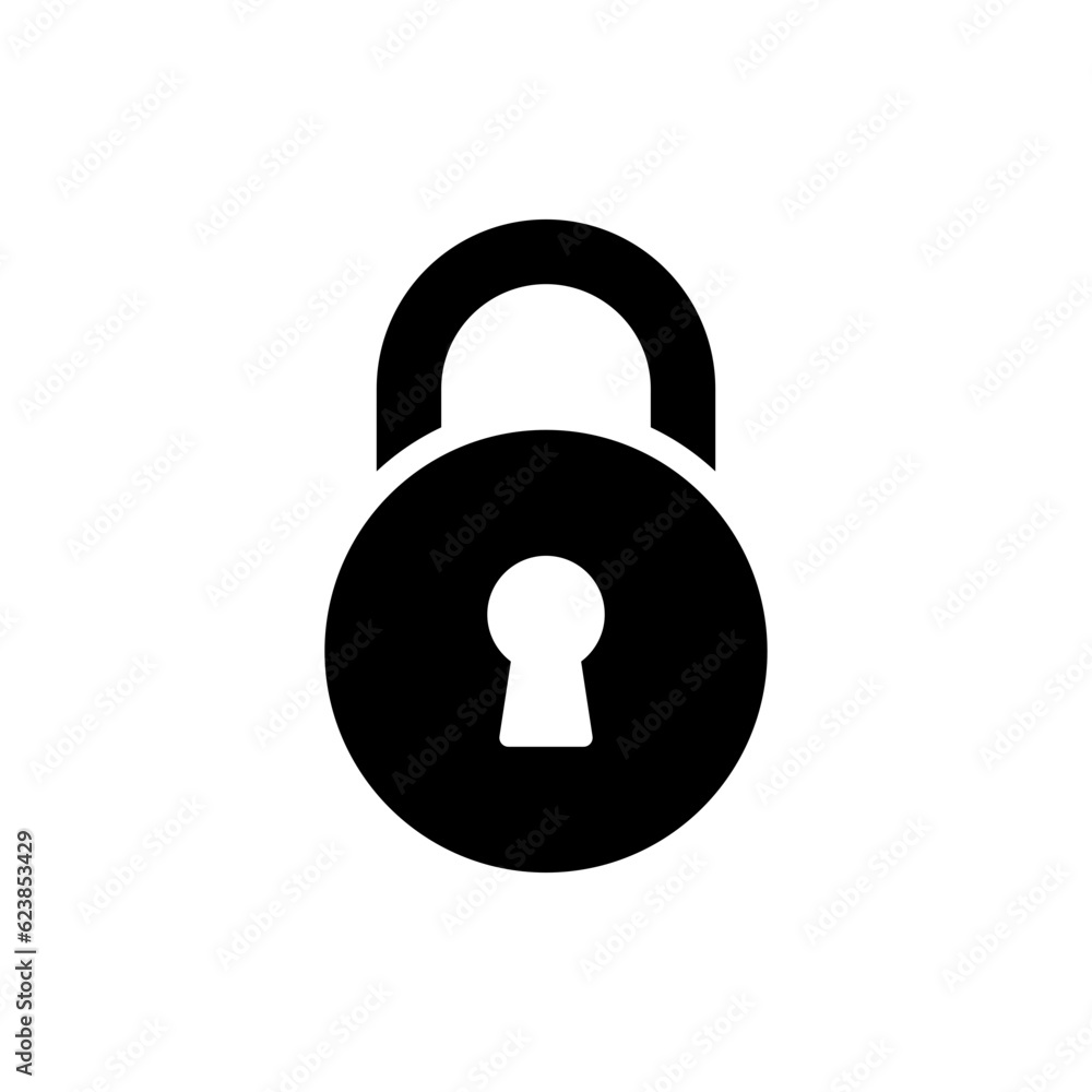 Poster Lock icon set. privacy icon , secure private security icons - padlock icon button - Keyhole icon, Door key hole button