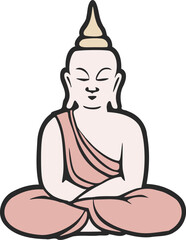 Meditation pose illustration