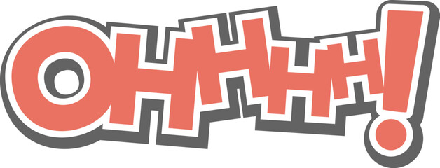 Design of scream exclaiming onomatopoeia