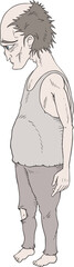 Poor old man draw