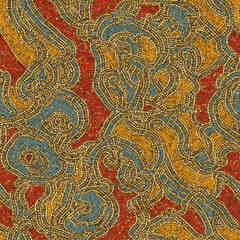 Fototapeta premium Arabian mosaic background seamless, IA generative