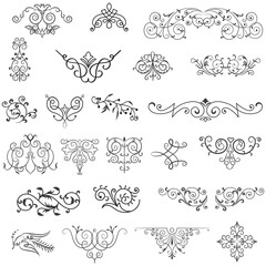 Vector illustration graphic elements for design, Swirl elements decorative illustration