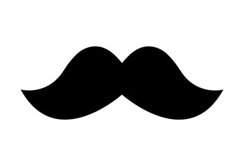 Mustache illustration, icon. Vector moustache.