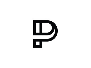 modern monogram letter P logo design