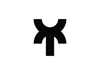 modern letter XT or TX monogram logo design