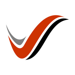 V letter logo icon template 3