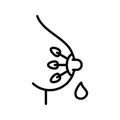 breast icon flat vecktor trendy popular simple