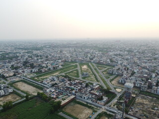 Fototapeta na wymiar Aerial view of a housing society in Lahore, Pakistan.