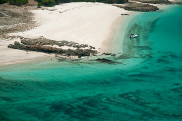Small tropical beach, Pacheca island, Las Perlas Archipelago, Panama, Central America -stock photo
