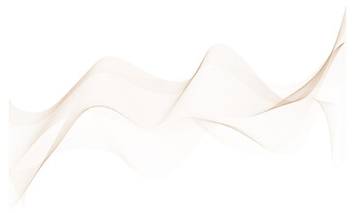 Curly waves abstract background beige shade multi waves line art vector pattern