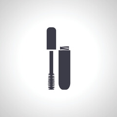 mascara for eyes icon. Open tube of mascara icon.