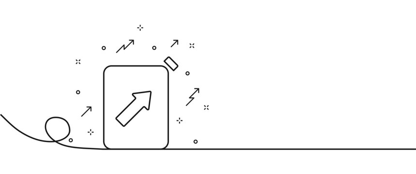 Fuel prices upping. Inflation or business problems. Line vector illustration