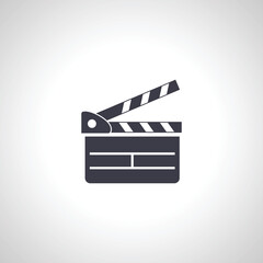 Obraz premium Clapper board icon. Movie clapper icon.