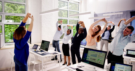 Stretch Exercise In Office