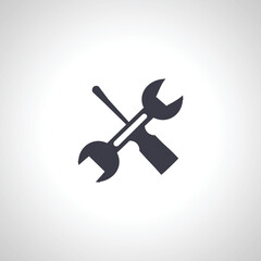 wrench screwdriver cross icon. service icon