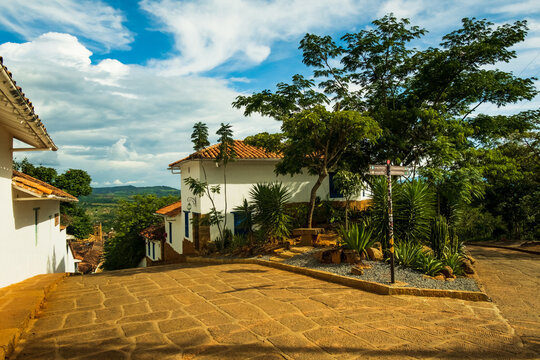 barichara colonial Colombian town in andes mountains 