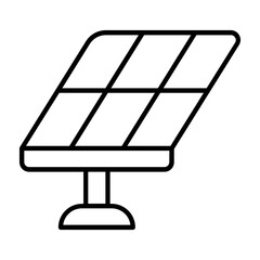 Solar Panel Line Icon