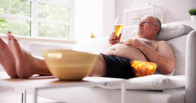 Overeating Junk Food, Drinking Beer