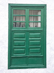 Old House's Wooden and Glass Window