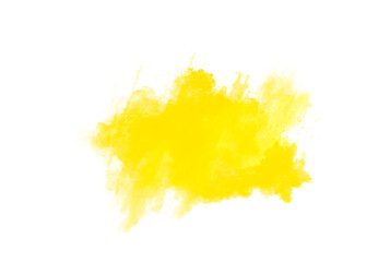 Abstract yellow brush drop background. Splash on paper. This is a hand drawn water color.