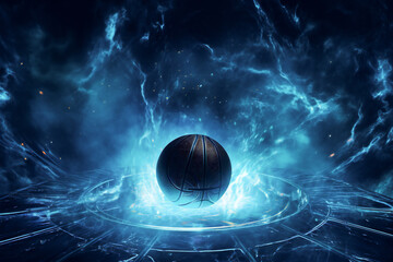 Court of Dreams: The Heartbeat of Basketball, MVP, neon, Game Time: The Intensity of Basketball