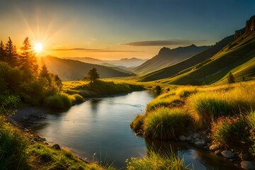 Breathtaking scene of a reclaimed land, generated with AI Tool