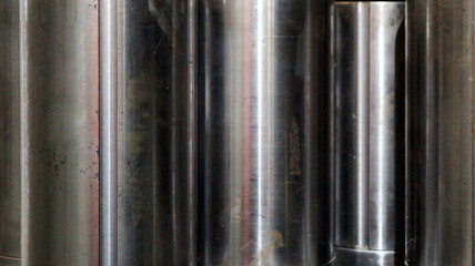 Close up metal pipes