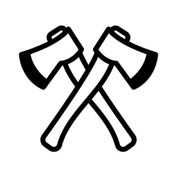 crossed axes black outline clip art preview