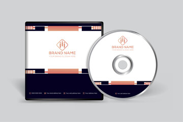 Abstract black color CD cover design
