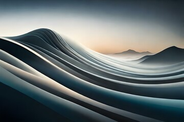 winter mountain landscape generated ai