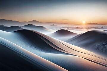 sunrise in the mountains generated ai