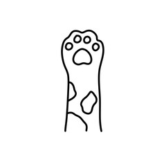 Cat paw. dog paw. cat breed vector doodle illustration