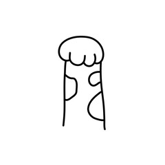 Cat paw. dog paw. cat breed vector doodle illustration