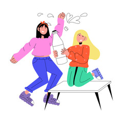 Girls Drinking 
