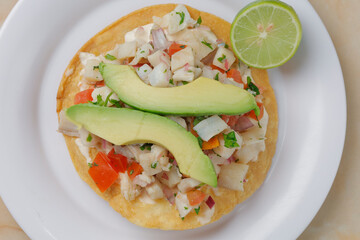 Tostada de Ceviche