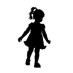 Obraz na płótnie Canvas silhouette of a girl