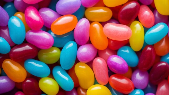 colorful jelly beans candy background