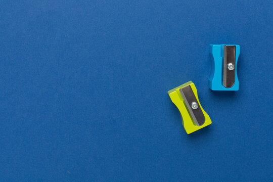 Colored pencils with sharpener Stock Photo by rezkrr